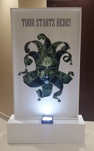 Graphic Wall with Venetian Event Logo