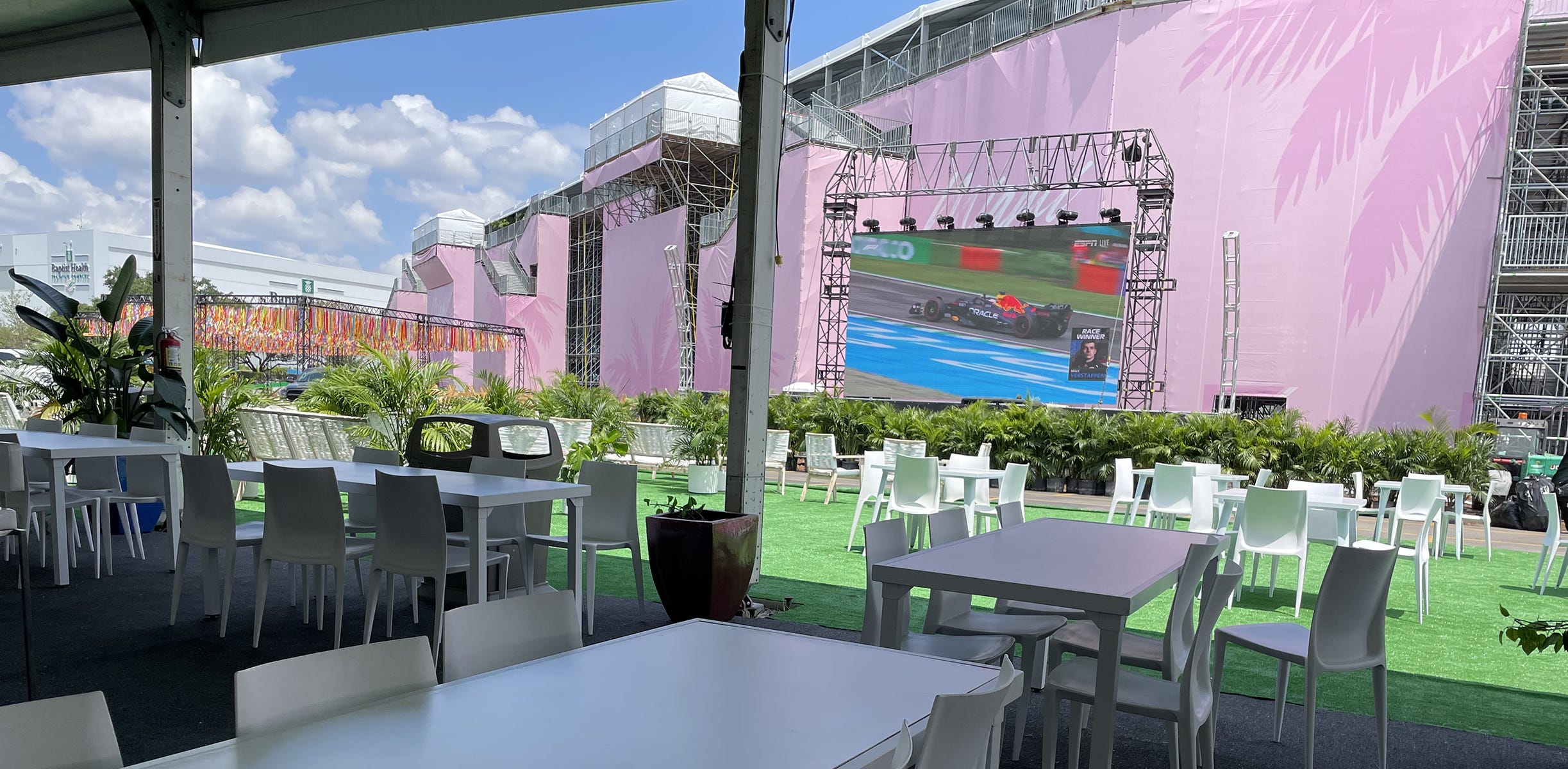 Miami racing event setup